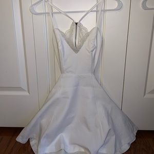 White Lulus lace back dress